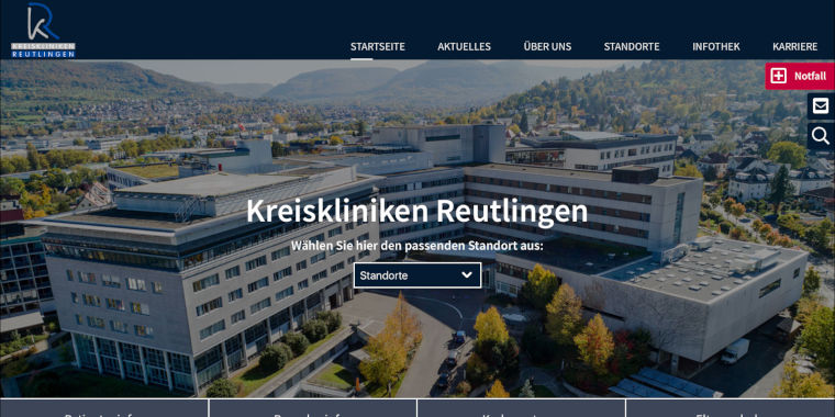 Startseite der Kreiskliniken Reutlingen